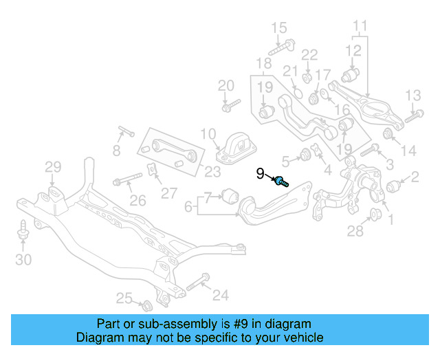 Trailing Arm Mount Bolt N-101-708-04 - View 37