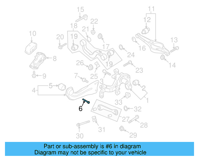 Trailing Arm Mount Bolt N-101-708-04 - View 43