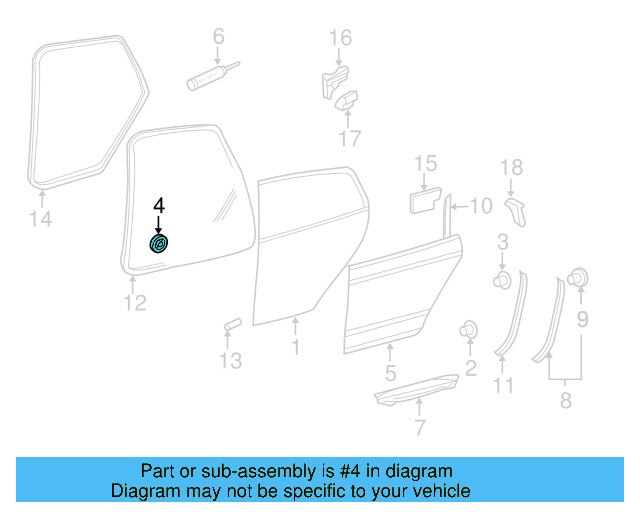 Door Frame Assembly Plug N-906-612-01 - View 14