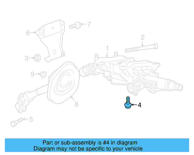 Steering Column Mount Bolt N-102-400-03 - View 11