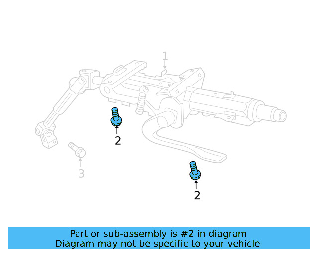 Steering Column Mount Bolt N-102-400-03 - View 18