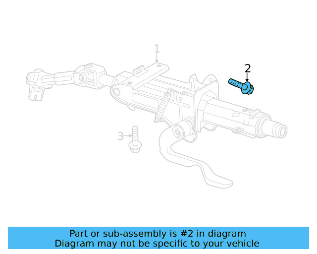 Steering Column Mount Bolt N-102-400-03 - View 55