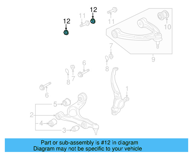 Stabilizer Link Lock Nut N-102-861-10 - View 25
