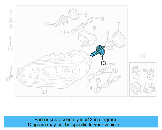 Low Beam Bulb N-103-201-02 - View 160