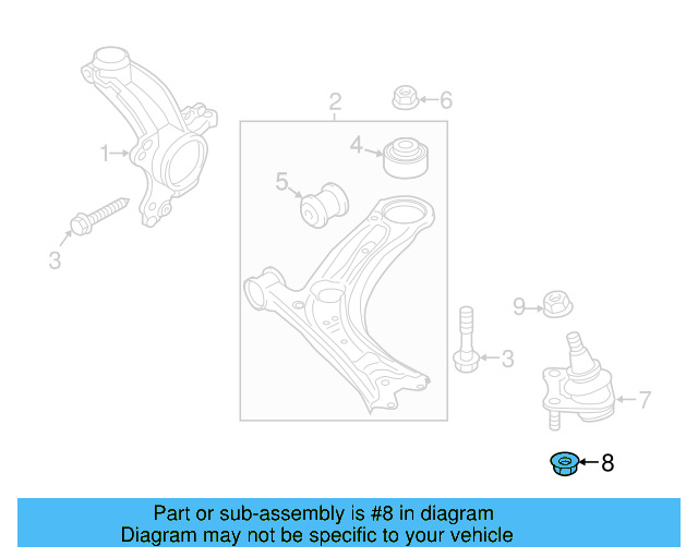 Ball Joint Lock Nut N-909-429-01 - View 10