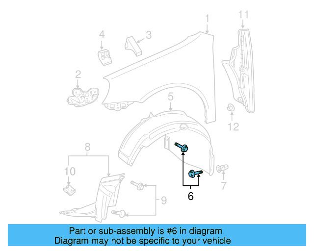Fender Liner Extension Screw N-103-546-02 - View 70