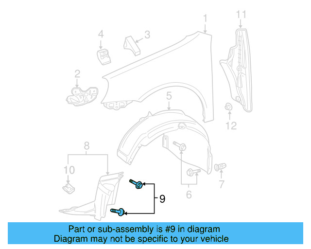 Fender Liner Extension Screw N-103-546-02 - View 71