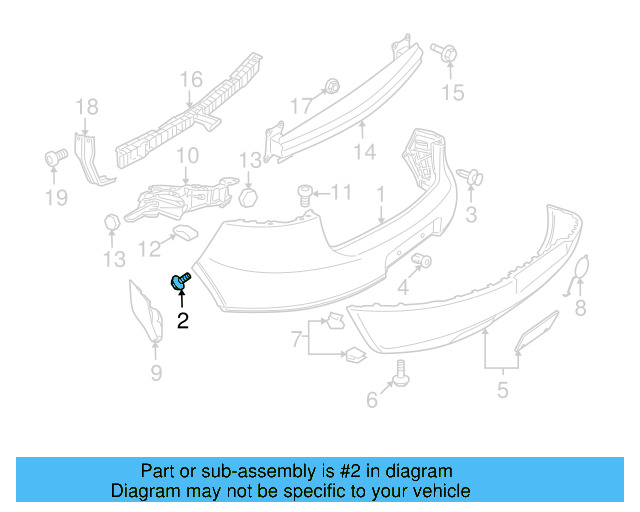 Fender Liner Extension Screw N-103-546-02 - View 3