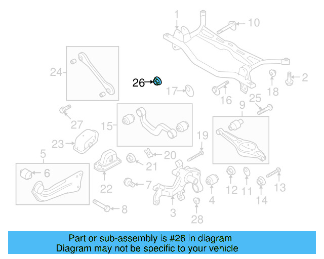 Lower Control Arm Lock Nut N-101-064-02 - View 140
