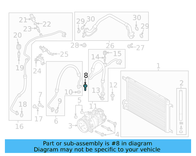 Center AC Line Bolt N-104-144-02 - View 9