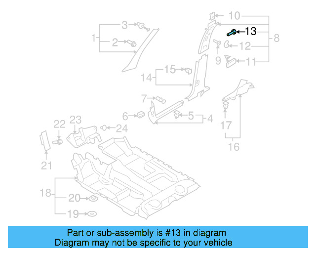 Coat Hook Screw N-104-571-01 - View 2