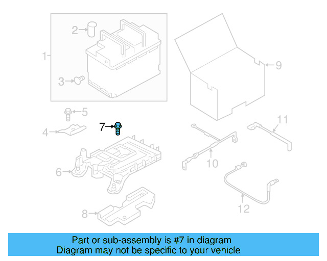 Battery Tray Mount Bolt N-104-827-01 - View 56