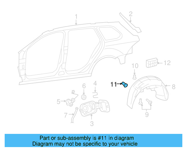 Fender Liner Retainer Nut N-908-338-01 - View 241