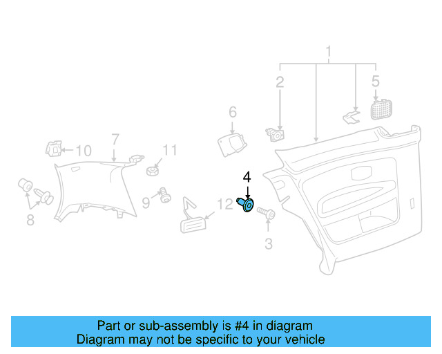 Door Trim Panel Nut N-105-168-01 - View 42