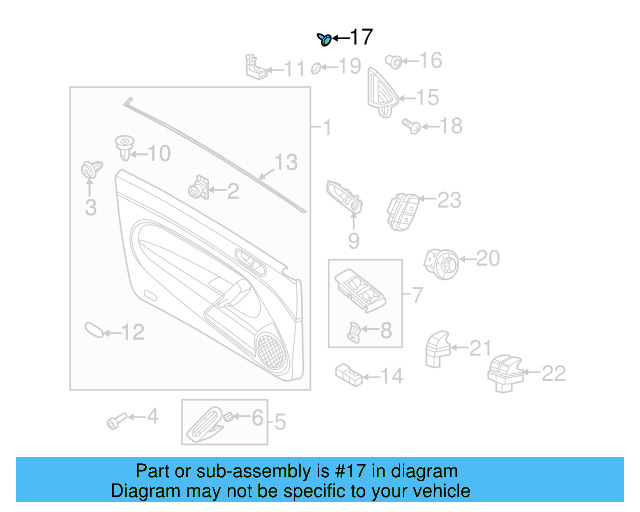 Door Trim Panel Nut N-105-168-01 - View 88