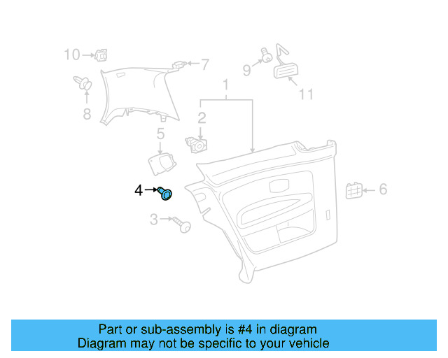 Door Trim Panel Nut N-105-168-01 - View 94