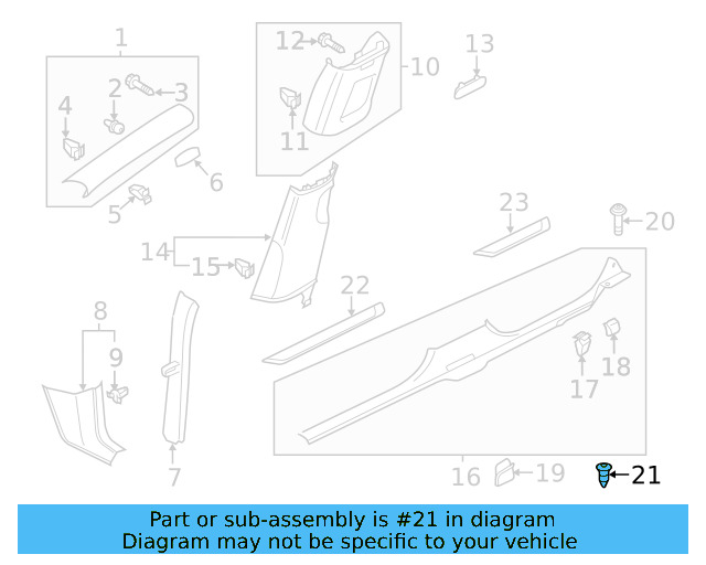 Door Trim Panel Nut N-105-168-01 - View 23