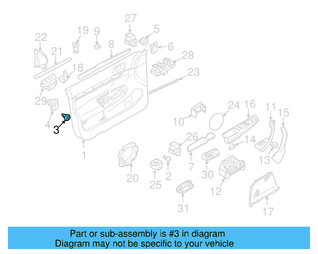 Cluster Cover Retainer Clip 3B0-867-190 - View 46
