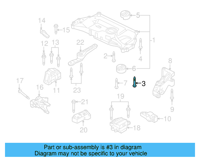 Engine Cradle Mount Bolt N-105-580-02 - View 33