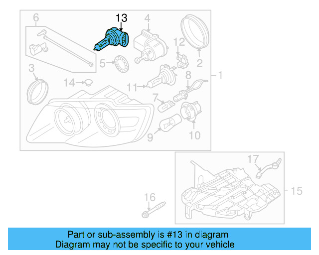 High Beam Bulb N-105-296-01 - View 15