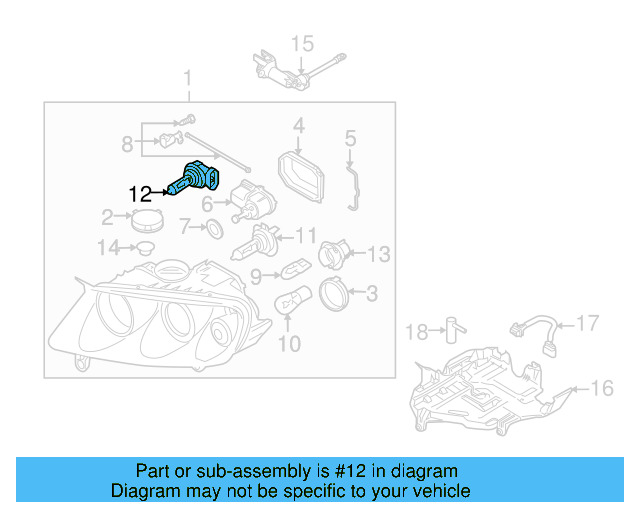 High Beam Bulb N-105-296-01 - View 17