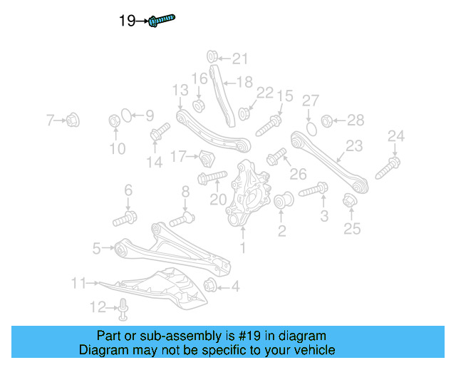 Rear Upper Control Arm Mount Bolt N-105-869-02