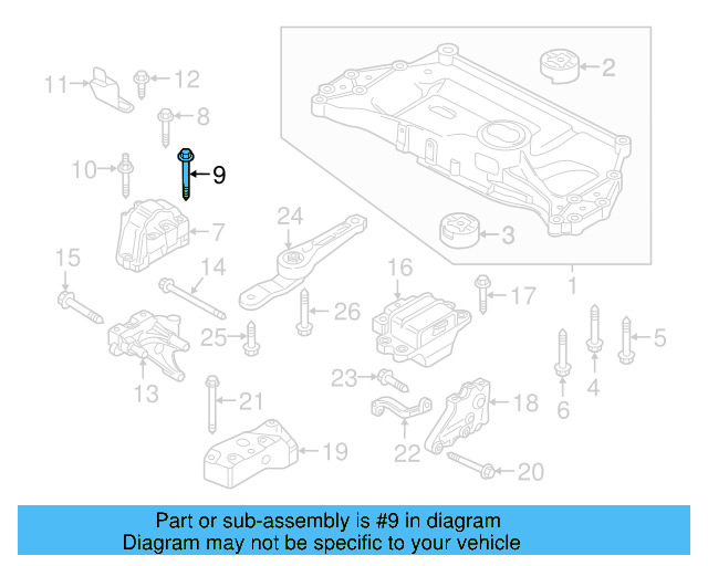 Motor Mount Mount Bolt N-105-524-04 - View 20