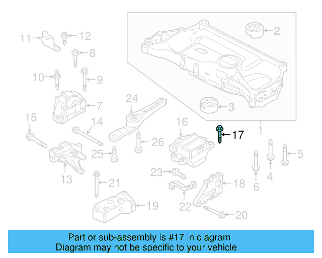 Motor Mount Mount Bolt N-105-524-04 - View 17