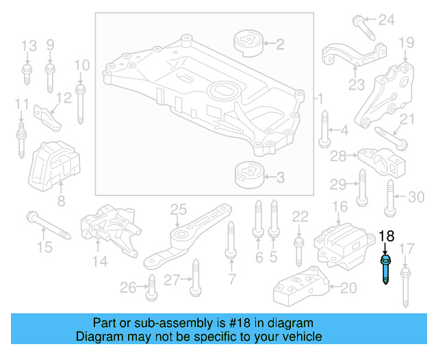Trans Mount Bracket Bolt N-103-145-05 - View 12