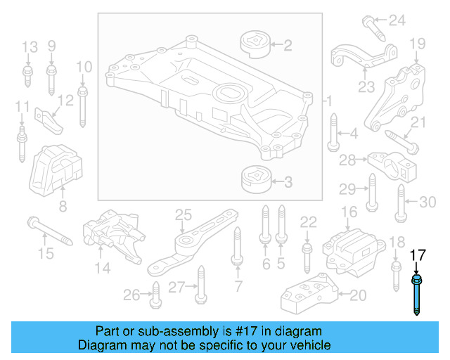 Trans Mount Bracket Bolt N-103-145-05 - View 10