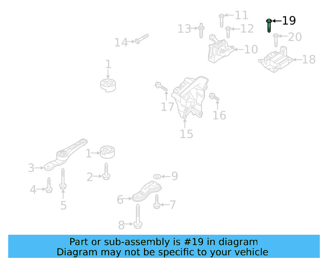 Motor Mount Mount Bolt N-105-524-04 - View 77