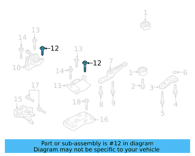 Motor Mount Mount Bolt N-105-524-04 - View 42