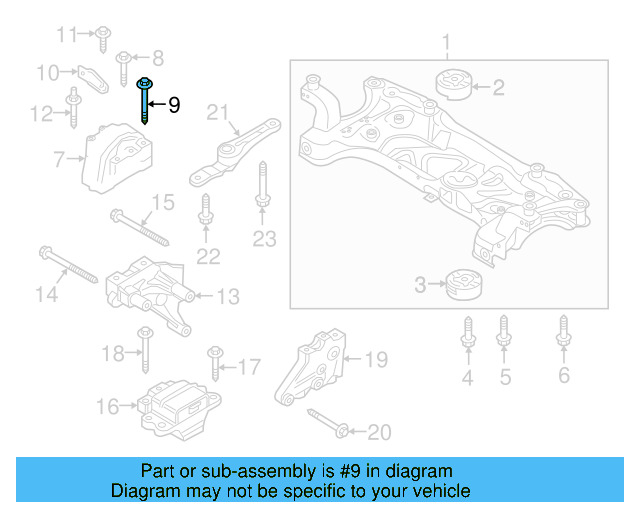 Motor Mount Mount Bolt N-105-524-04 - View 91
