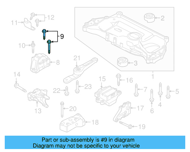 Motor Mount Mount Bolt N-105-524-04 - View 117