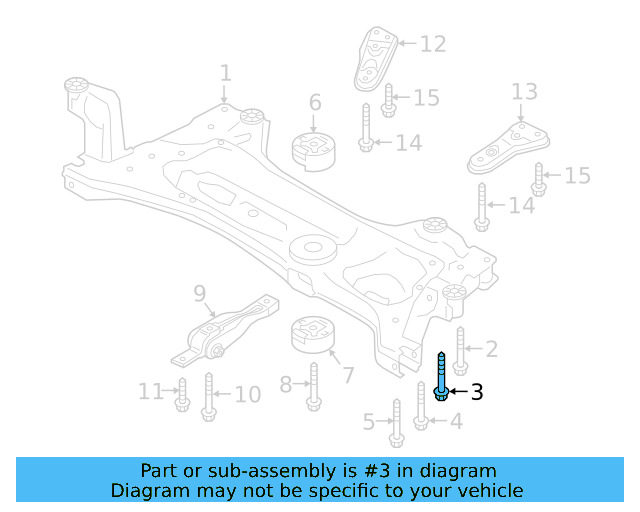 Engine Cradle Mount Bolt N-105-580-02 - View 59
