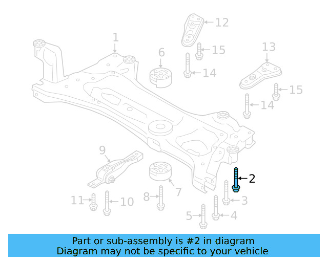 Engine Cradle Mount Bolt N-105-580-02 - View 28