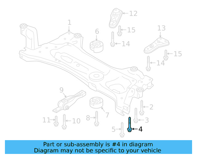 Motor Mount Mount Bolt N-105-524-04 - View 47