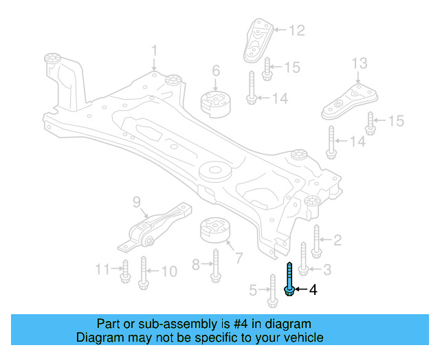 Motor Mount Mount Bolt N-105-524-04 - View 65
