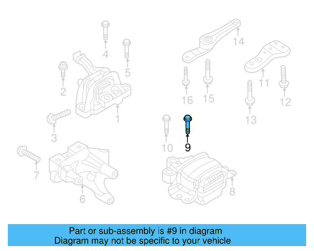 Motor Mount Mount Bolt N-105-524-04 - View 32