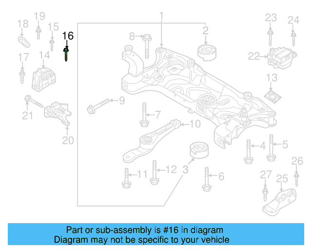 Motor Mount Mount Bolt N-105-524-04 - View 125
