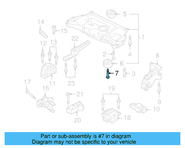 Engine Cradle Mount Bolt N-105-580-02 - View 92