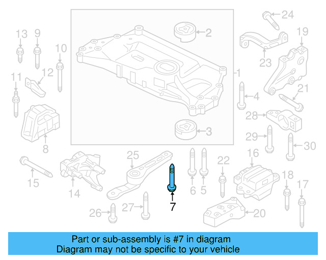 Engine Cradle Mount Bolt N-105-580-02 - View 107