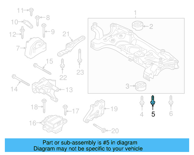 Engine Cradle Mount Bolt N-105-580-02 - View 16