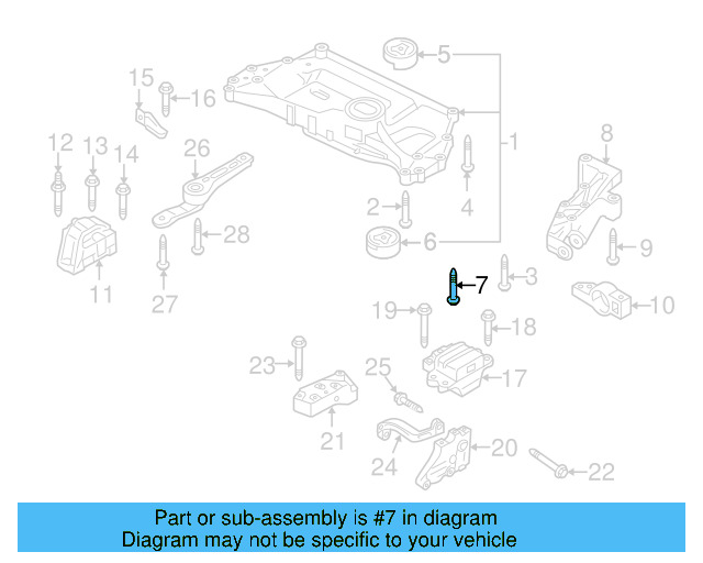 Engine Cradle Mount Bolt N-105-580-02 - View 74