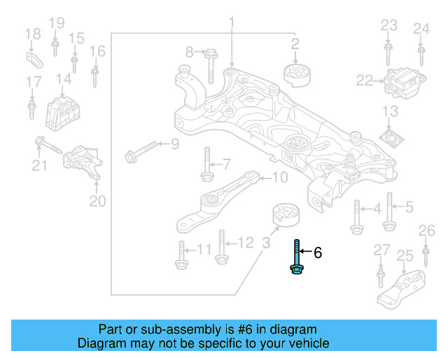 Engine Cradle Mount Bolt N-105-580-02 - View 72