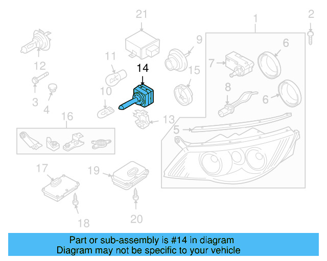 Low Beam Bulb N-105-661-02 - View 38