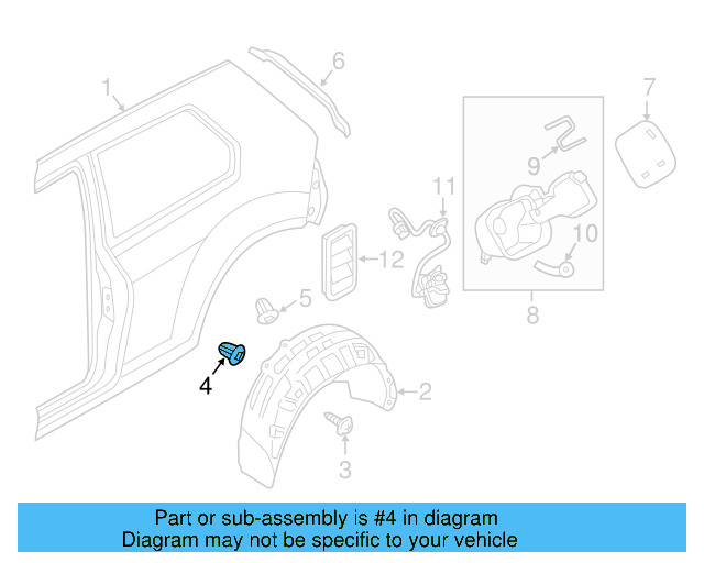 Wheelhouse Liner Retainer Nut N-106-213-01 - View 84