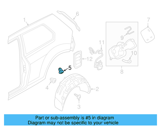 Wheelhouse Liner Retainer Nut N-106-213-01 - View 201
