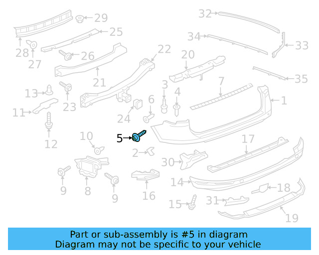 Bumper Cover Mount Bolt WHT-003-954 - View 72