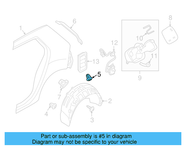 Wheelhouse Liner Retainer Nut N-106-213-01 - View 182